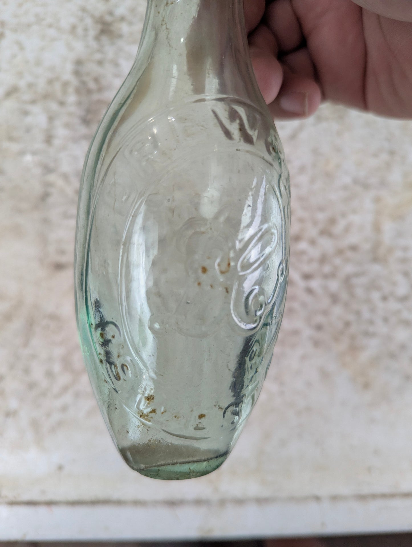 Antique mid-19th Century Drew & Co. Mineral Soda Water Torpedo Bottle