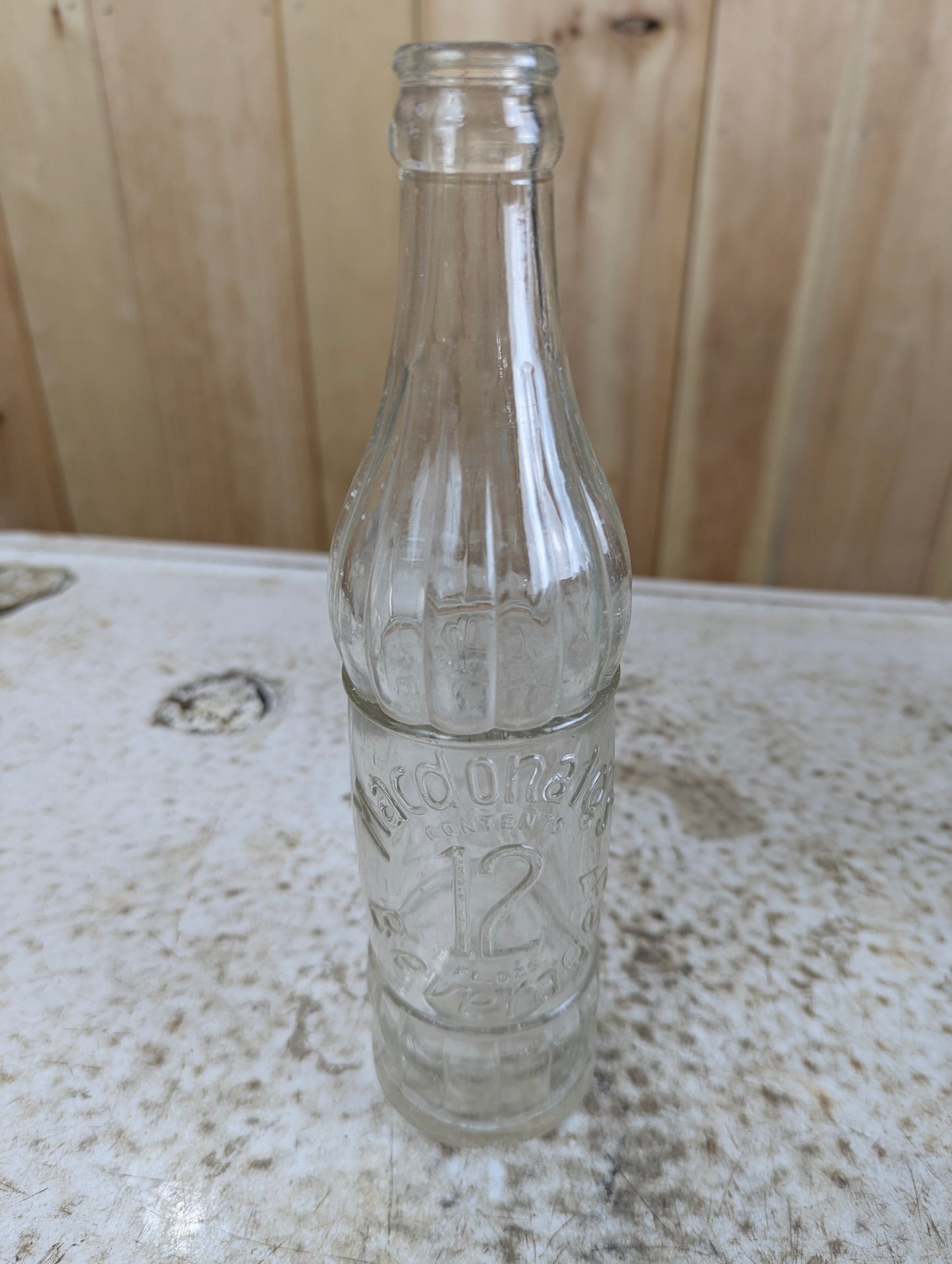Vintage MacDonald’s Beverages 12 oz Glass Soda Bottle
