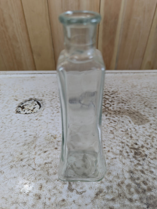 Antique B J Johnson Glass Shampoo Soap Bottle