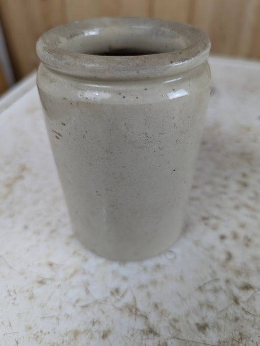 1940’s Vintage French LAB Lagny Stoneware Mustard Jar