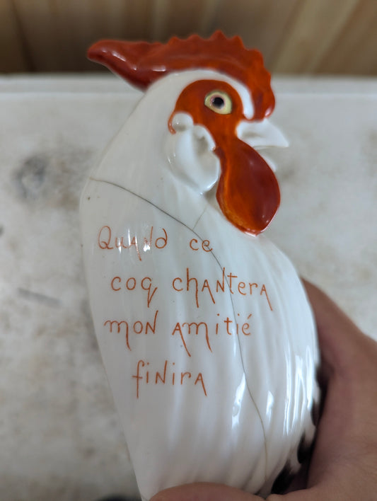 Vintage Royal Worcester Rooster String Dispenser