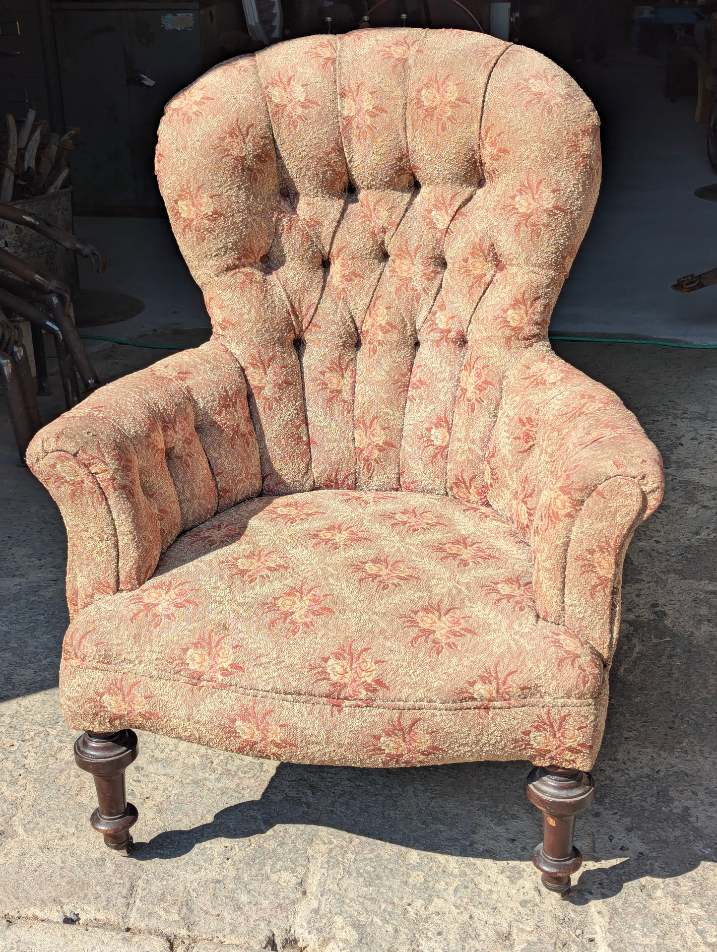 Antique Flowered Chair