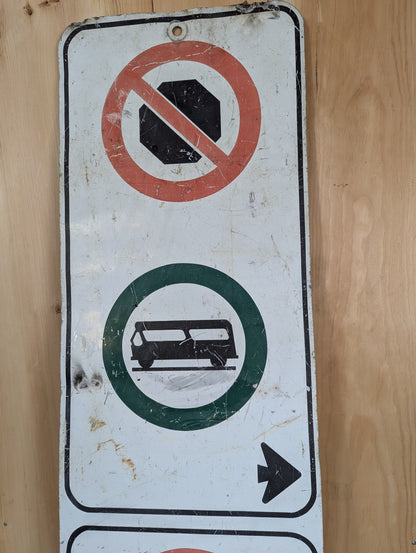 Metal 3 Section Road Sign