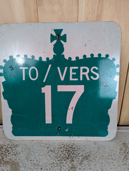 Vintage Ontario Kings Hwy Metal Sign