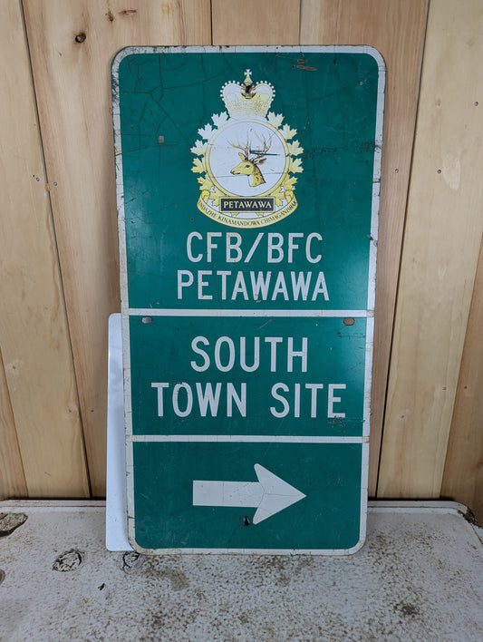 Vintage Petawawa Town Metal Sign
