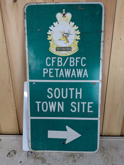 Vintage Petawawa Town Metal Sign