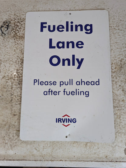 Metal Irving Station Sign