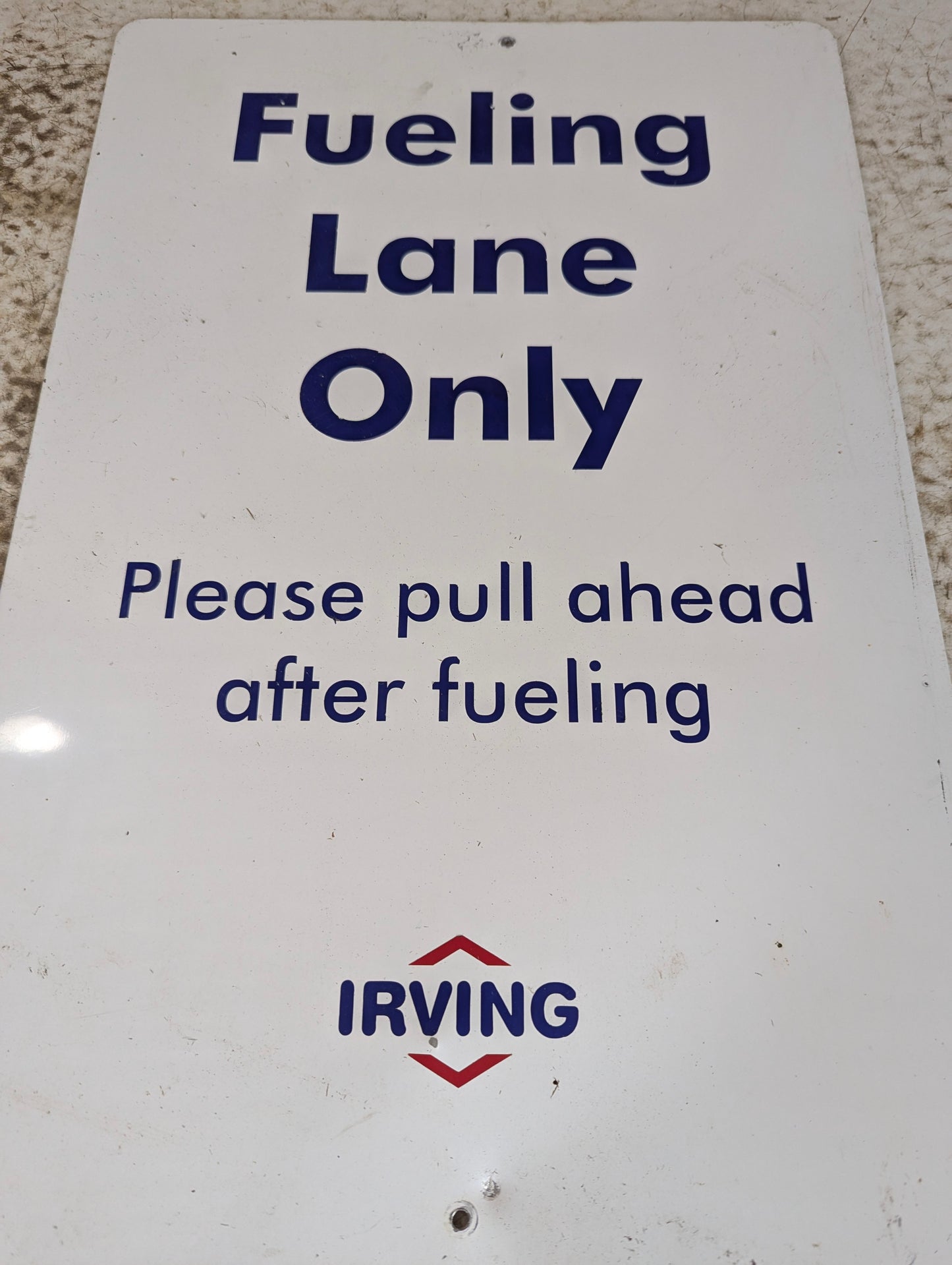 Metal Irving Station Sign
