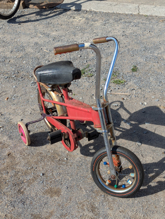 Kid’s Small Red Bicycle with Training Wheels