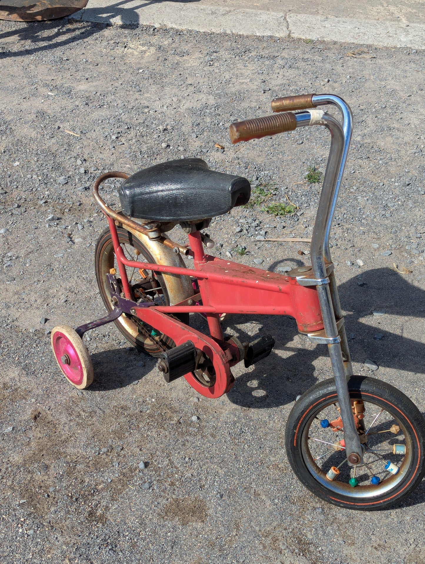 Kid’s Small Red Bicycle with Training Wheels