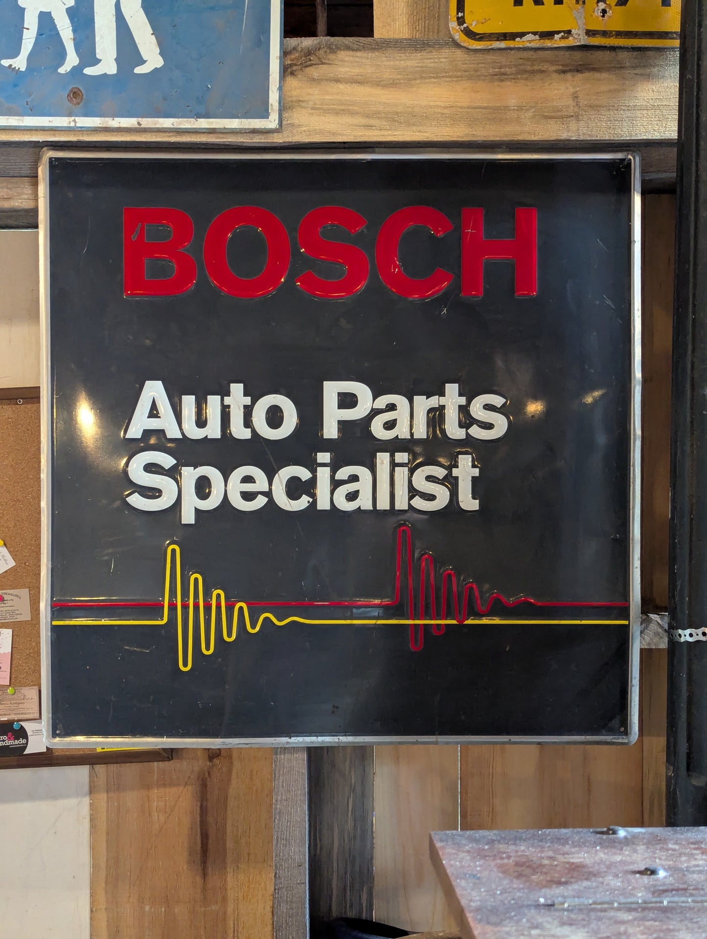 1989 Metal Bosch Auto Parts Sign