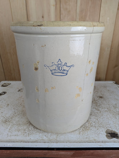 Vintage #10 Stoneware Crock