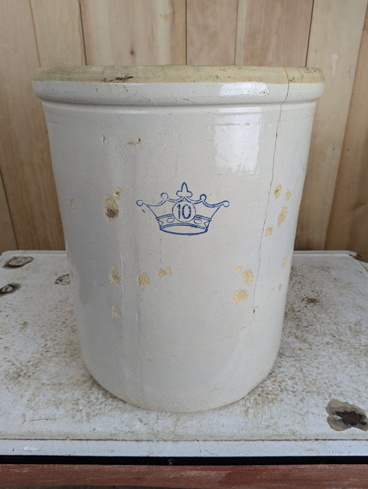 Vintage #10 Stoneware Crock
