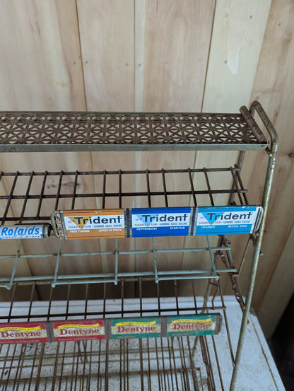 Vintage Metal Retail Gum & Mints Display Rack