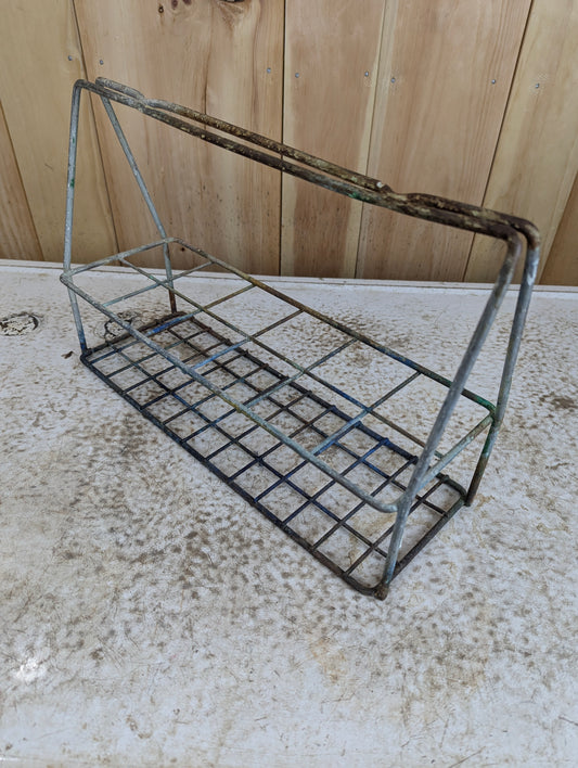 Vintage Metal 12-Soda Bottle Carrier