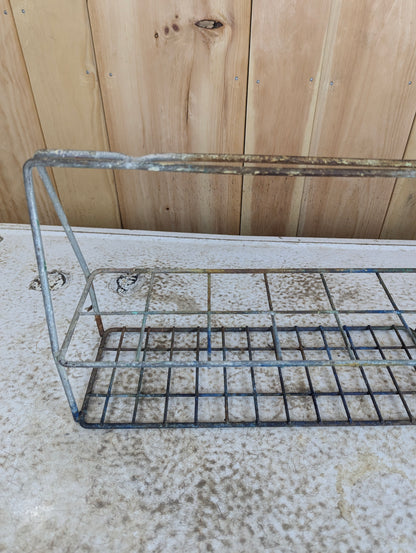 Vintage Metal 12-Soda Bottle Carrier