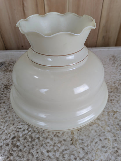 Vintage 7” Floral Milk Glass Lamp Shade