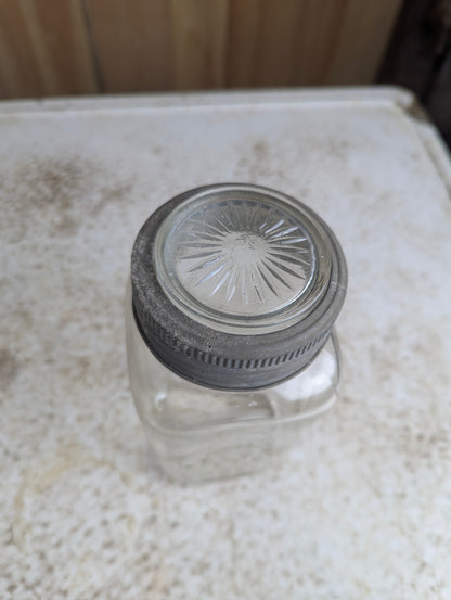 1930’s Blue Ribbon Vacuum Packed Glass Coffee Jar