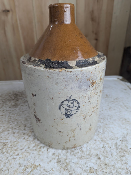 Vintage Medicine Hat Alberta Pottery Stoneware 1/2 Gallon Jug