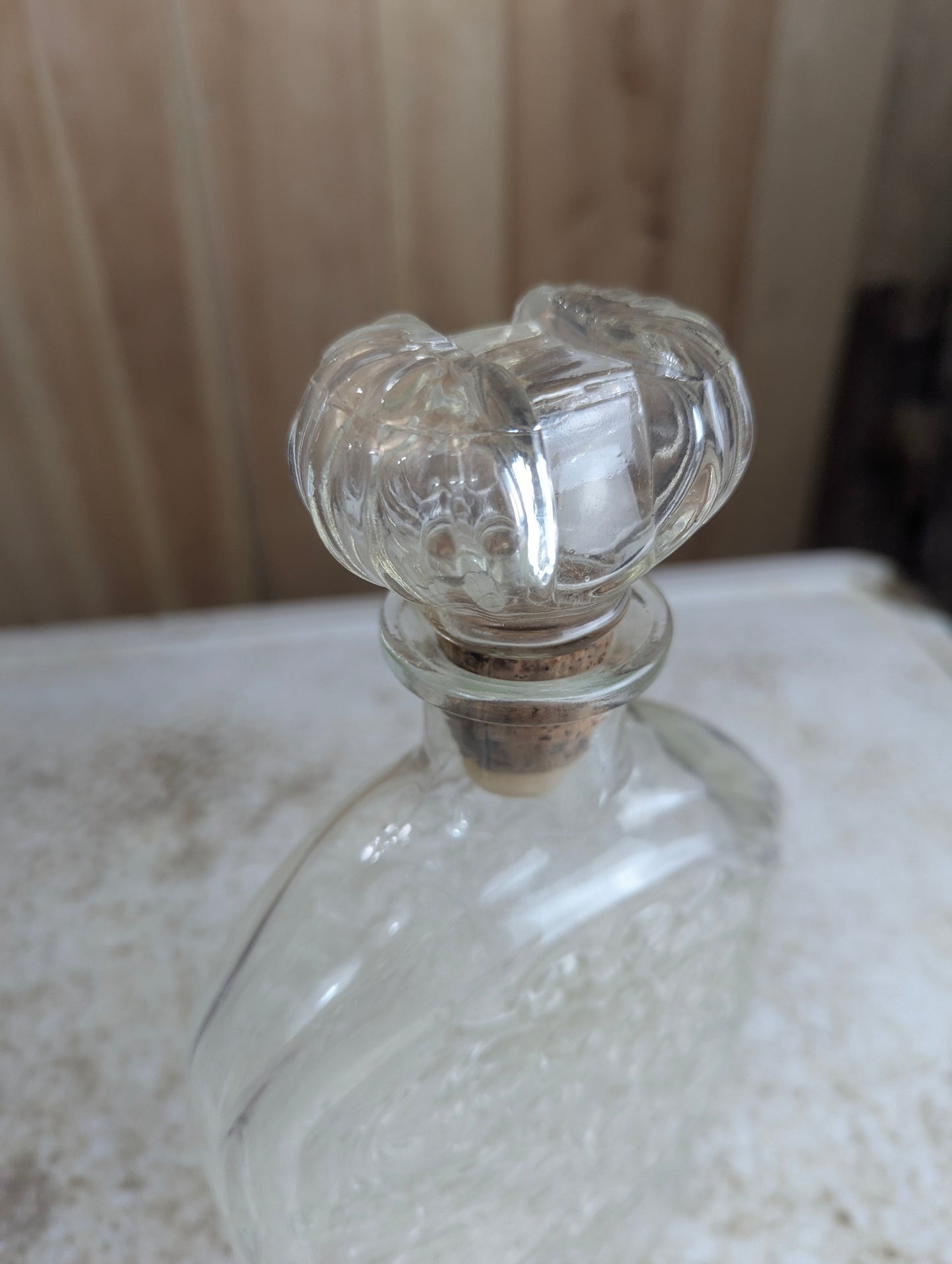 Vintage Schenley Whisky Glass Bottle with Lid