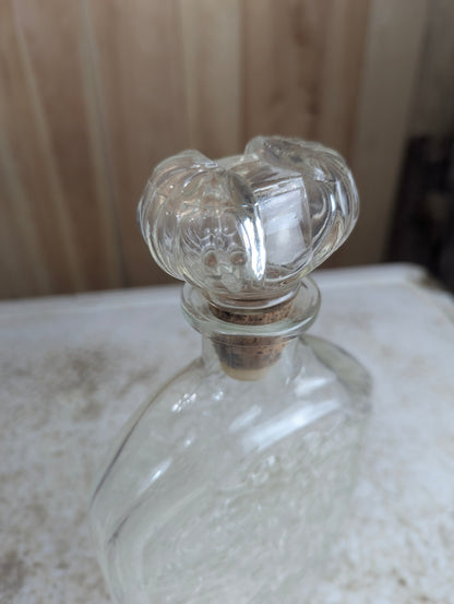 Vintage Schenley Whisky Glass Bottle with Lid