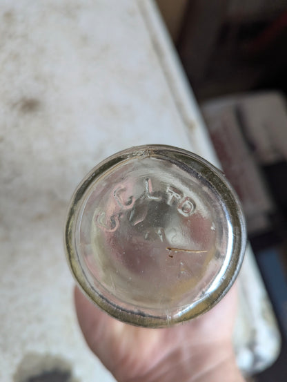 1930’s Burlington 11 Fl Oz Tomato Catsup Glass Bottle with Cap