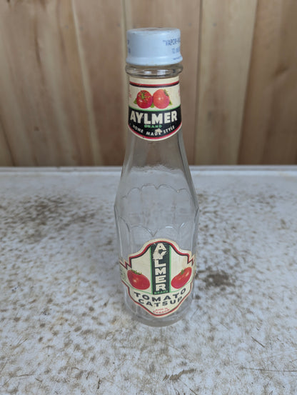 Aylmer 11 Fl Oz Glass Tomato Catsup Bottle with Cap