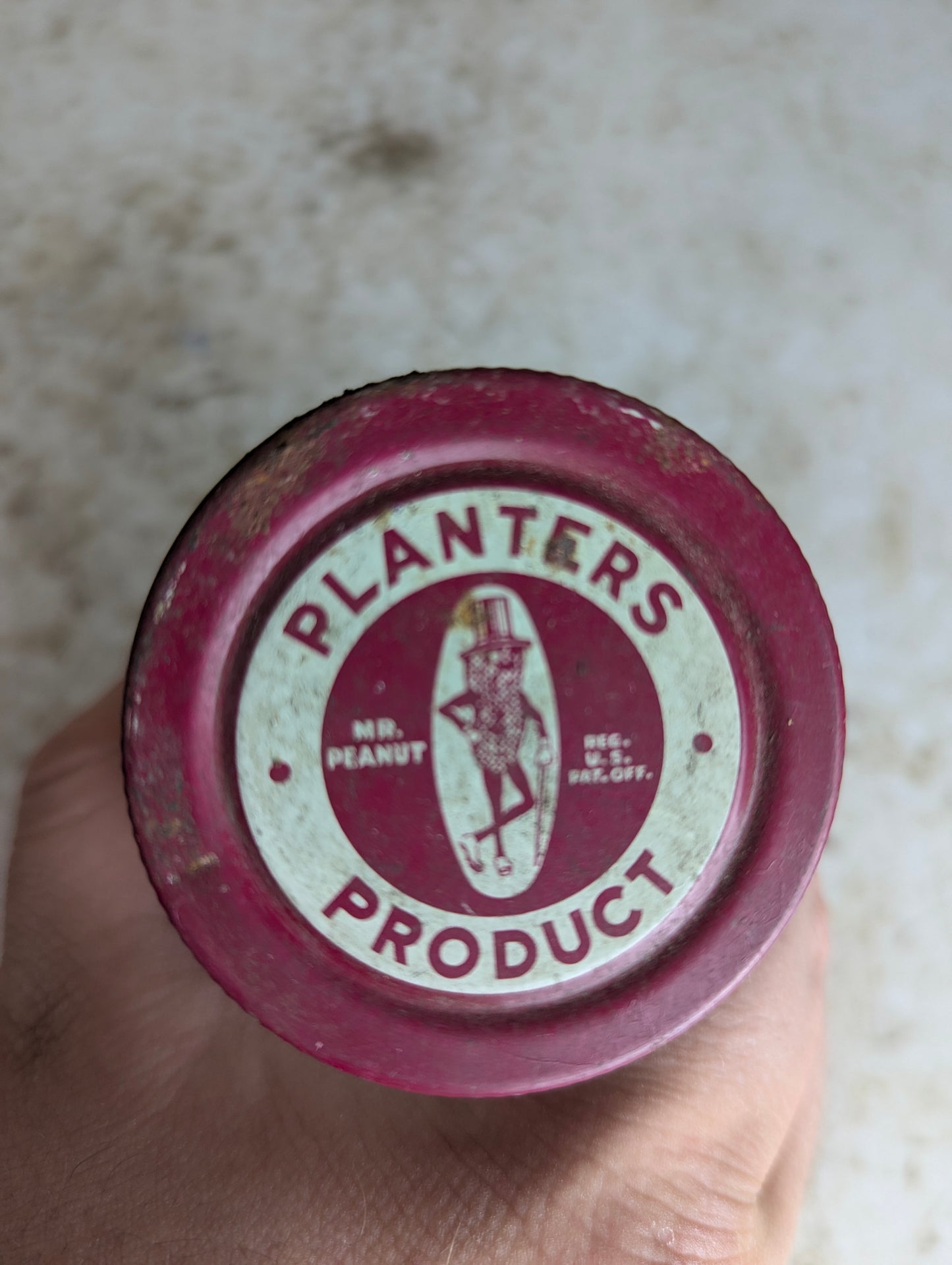1940’s Planters 7.5 Fl Oz Chocolate Peanuts Glass Jar with Lid