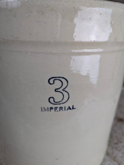 Imperial #3 Medalta Stoneware Crock with Lid