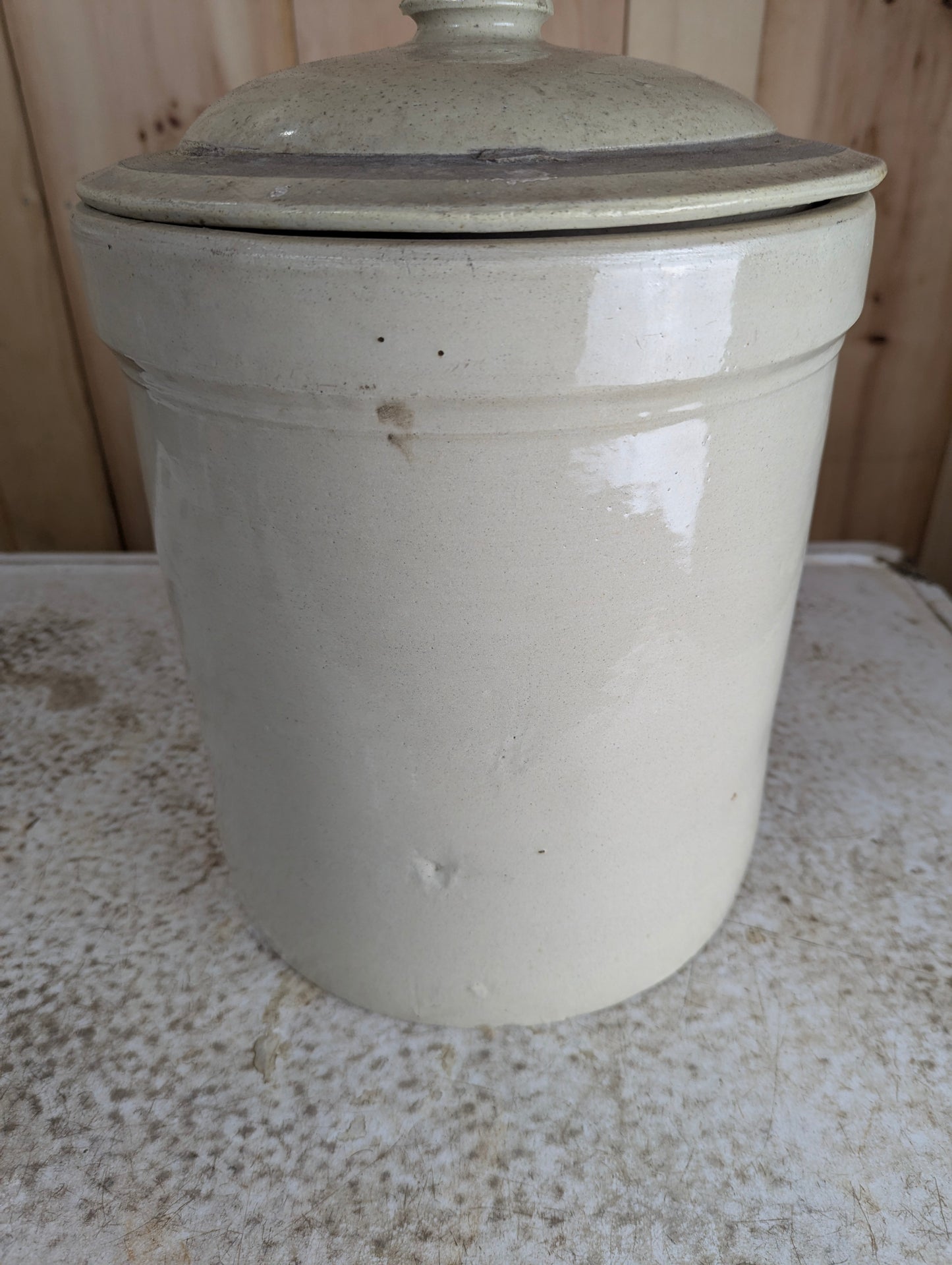 Imperial #3 Medalta Stoneware Crock with Lid