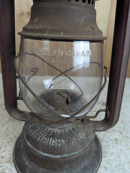 Antique E. T. Wright #3 Copper Based Lantern