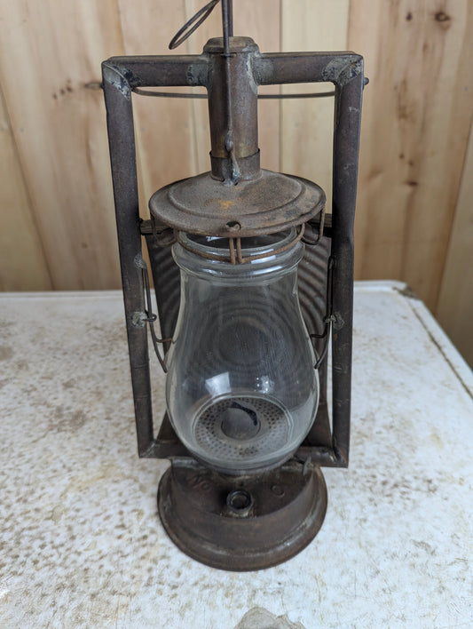 1890’s Antique CT Ham Mfg Co #0 Reflecting Oil Lantern For Carriage