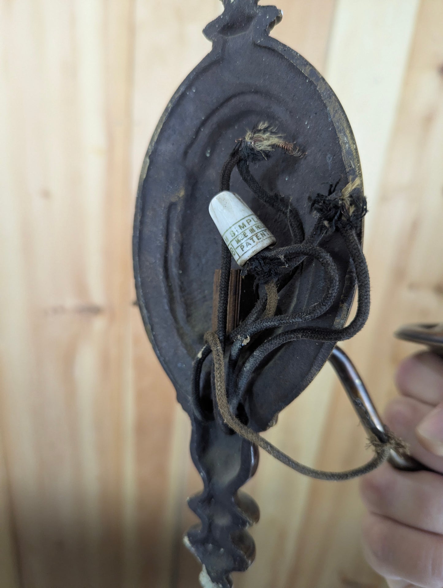 Pair of Antique Brass 2-Light Wall Sconces with Switches