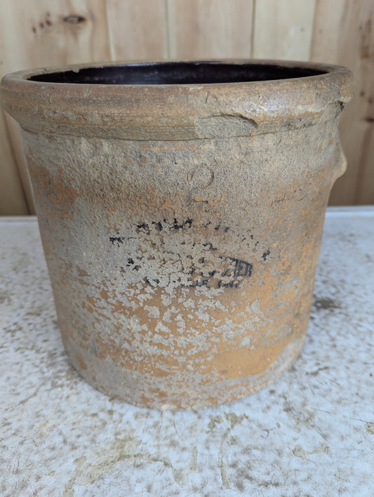Antique Rustic #2 Stoneware Crock