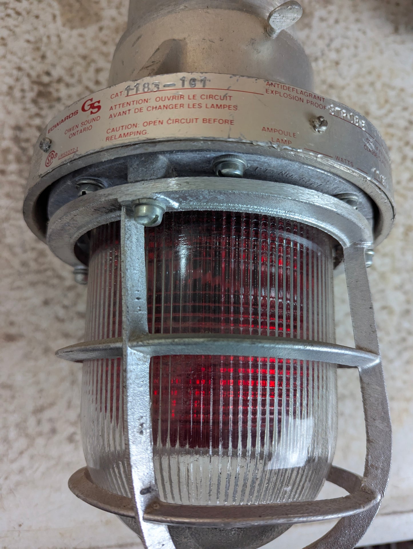 Edwards GS Explosion Proof Strobe Caged Hazardous Warning Light