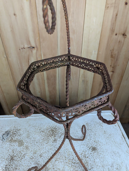Vintage Wrought Iron Ashtray Stand without Ashtray