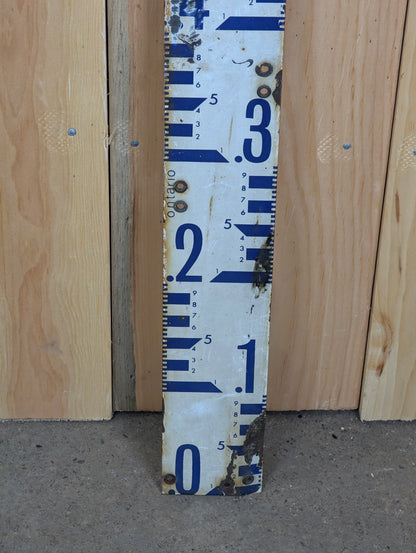 Vintage Porcelain Ontario Hydro Staff Gauge