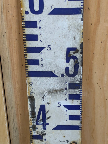 Vintage Porcelain Ontario Hydro Staff Gauge