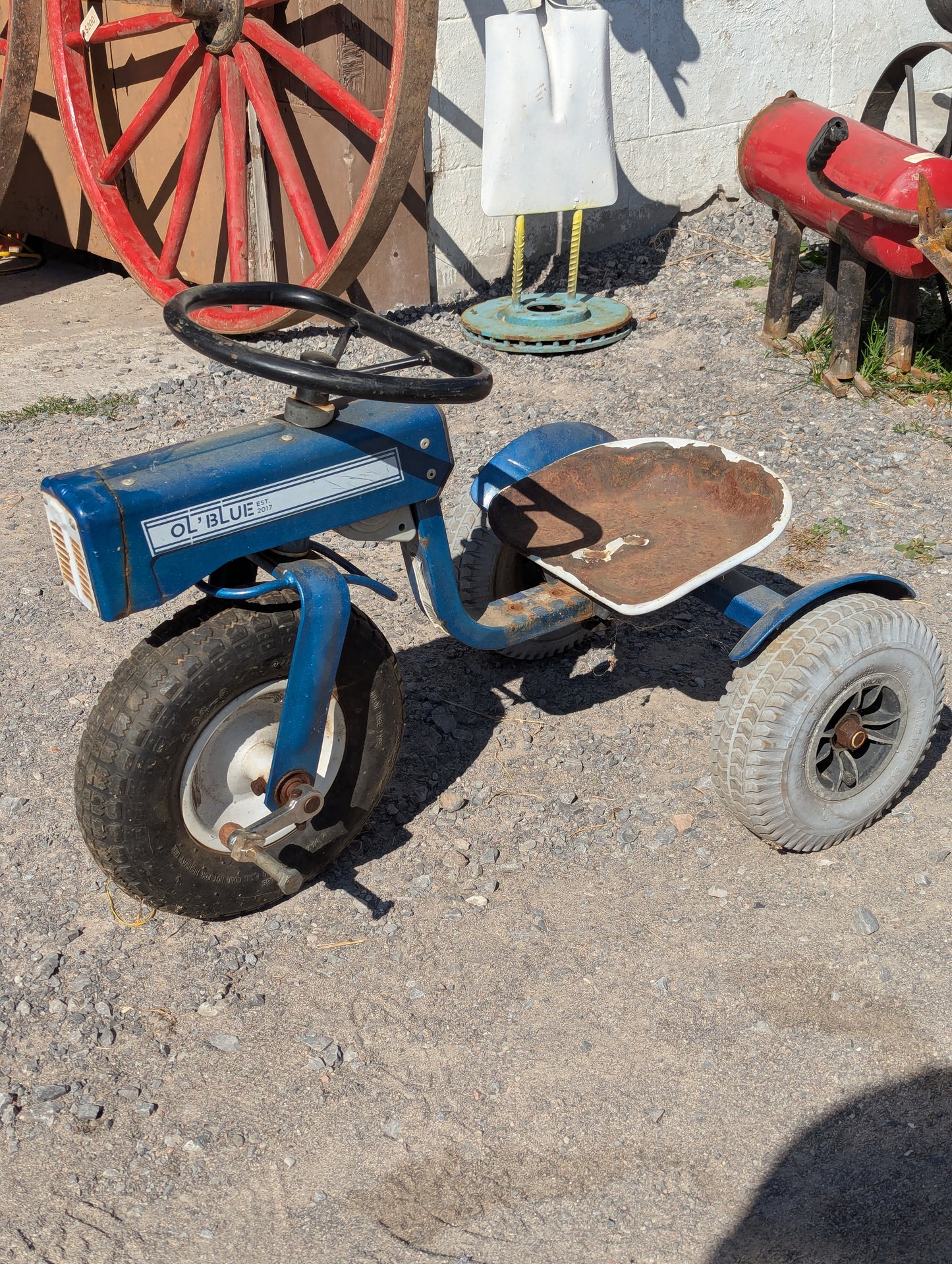 Kid's Ol' Blue Pedal Tractor