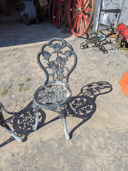 Pair of Cast Aluminum Bistro Chairs