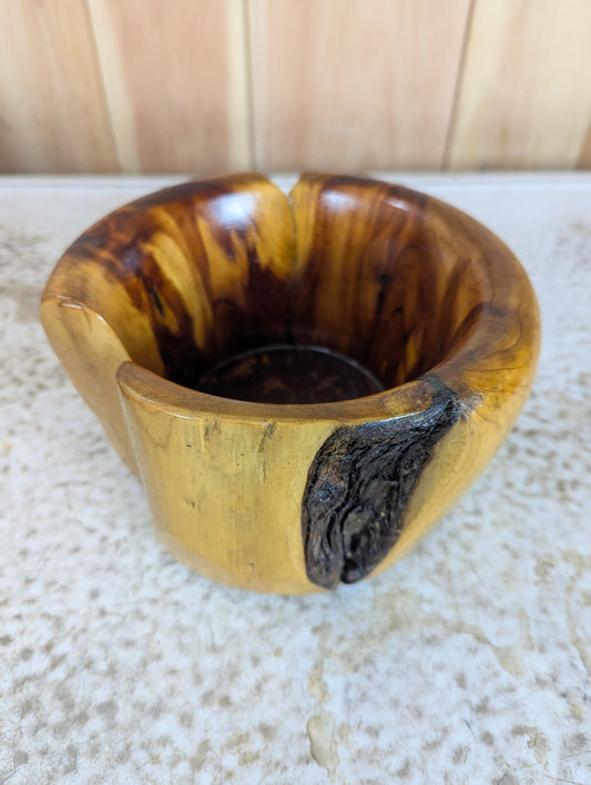 Hand Carved Unique Shaped Wooden Bowl