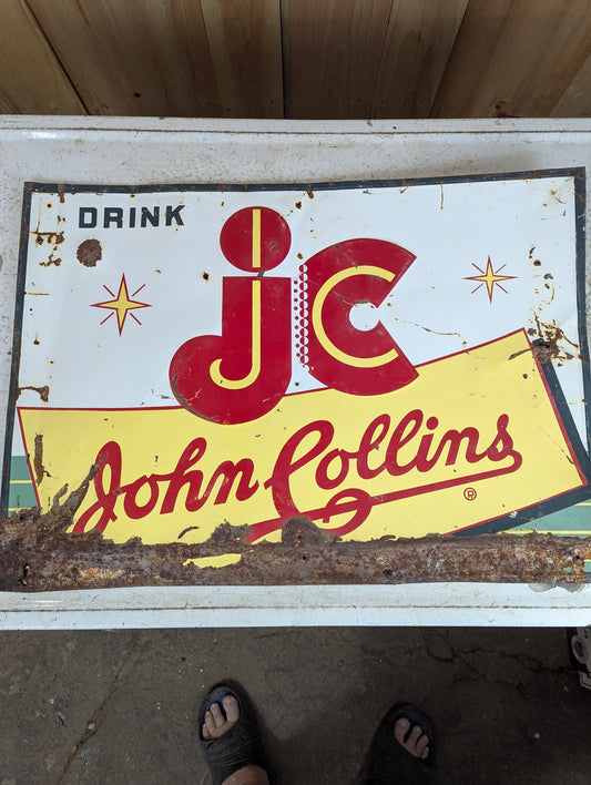 1960’s Vintage JC John Collins Soda Sign