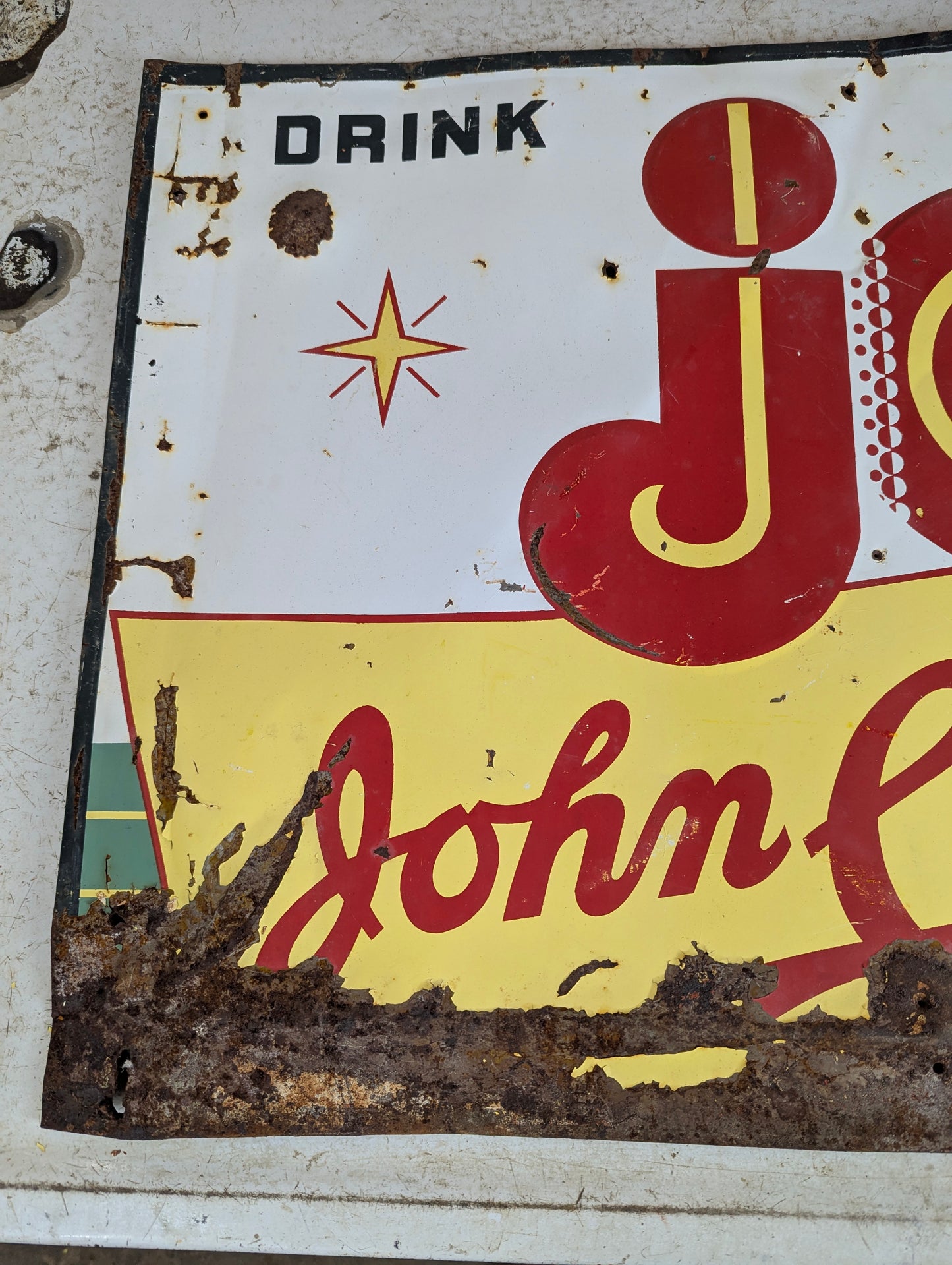1960’s Vintage JC John Collins Soda Sign