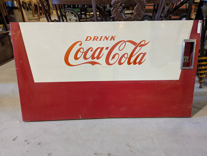 Salvaged Metal Coke Front Panel From Coke Cooler