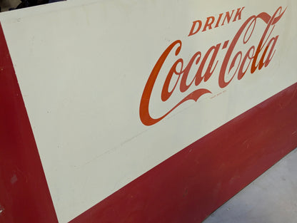 Salvaged Metal Coke Front Panel From Coke Cooler