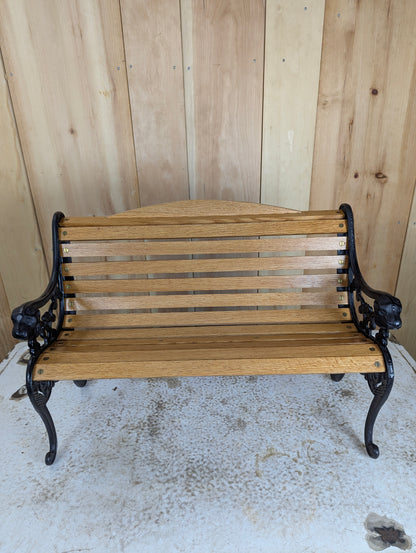 Miniature 24” Cast Iron Park Bench