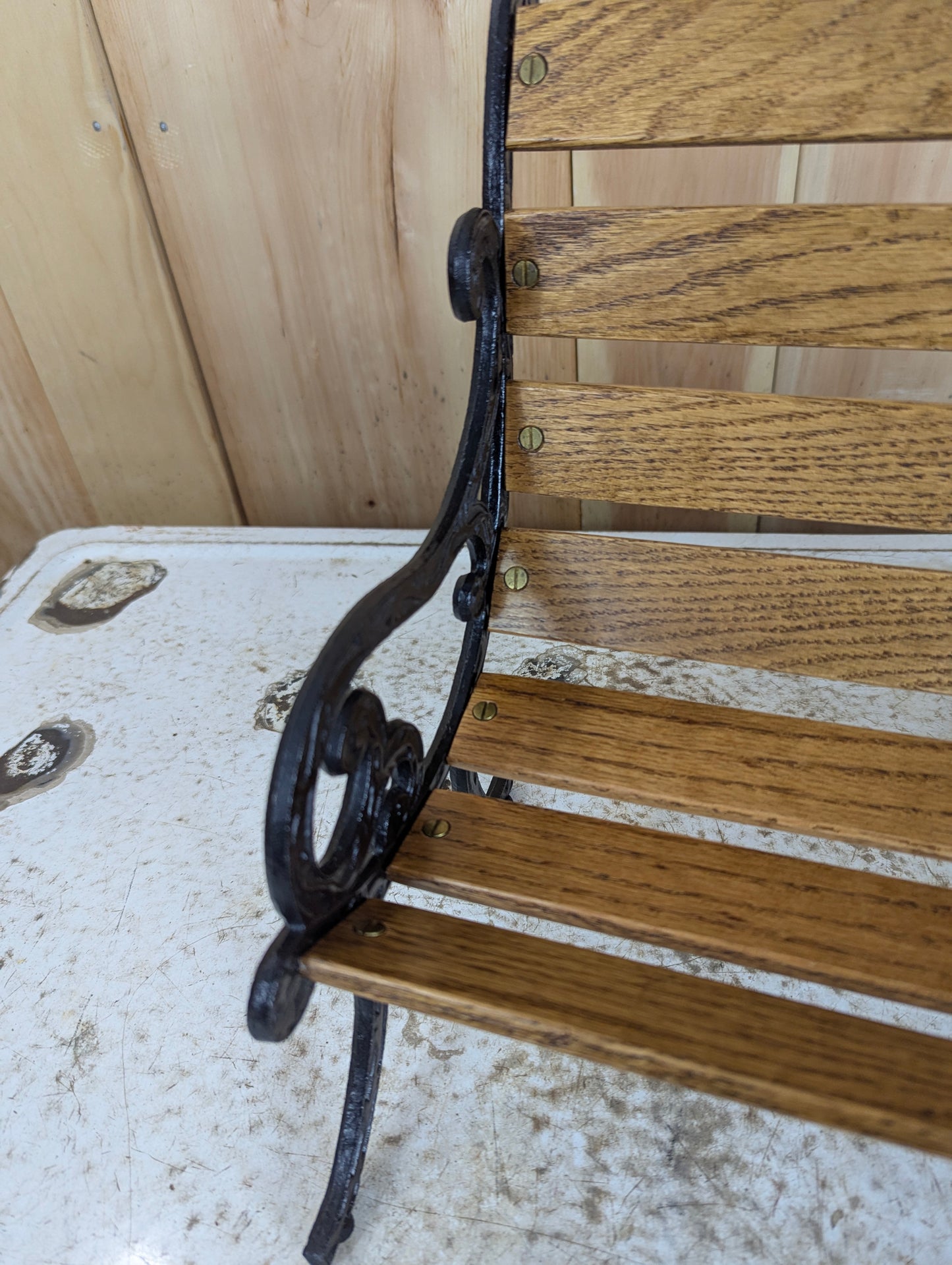 Miniature Cast Iron Park Bench