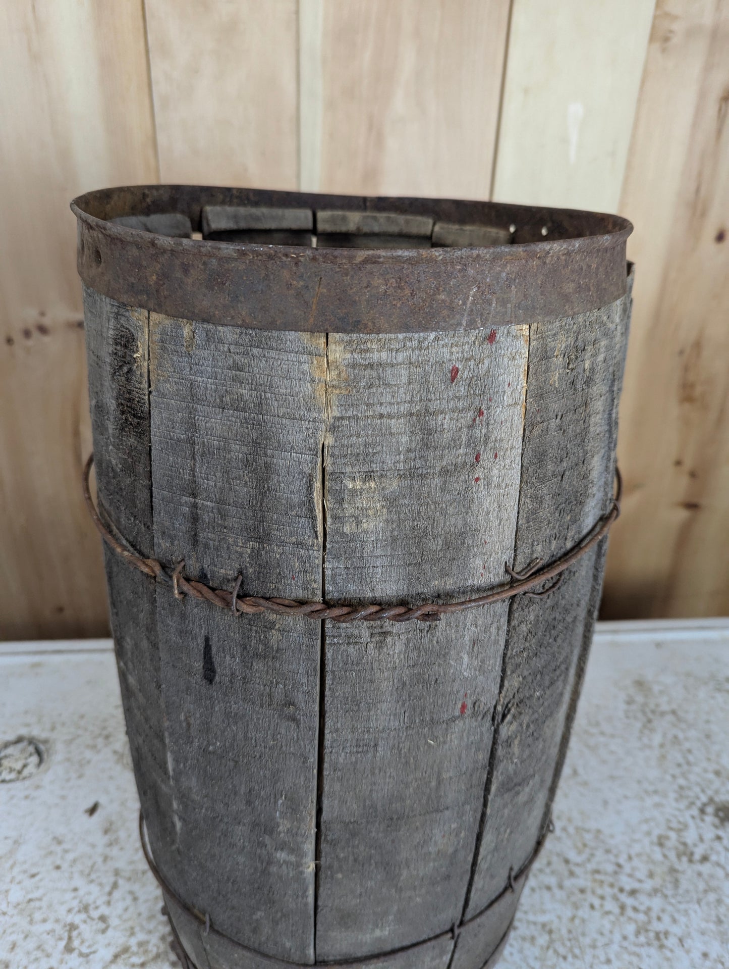 Vintage Wooden  Nail Keg