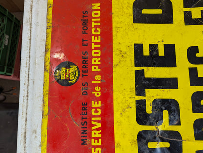 Bilingual Metal Ministry of Lands and Forests  Protection Service Fire Rangers Headquarters Sign
