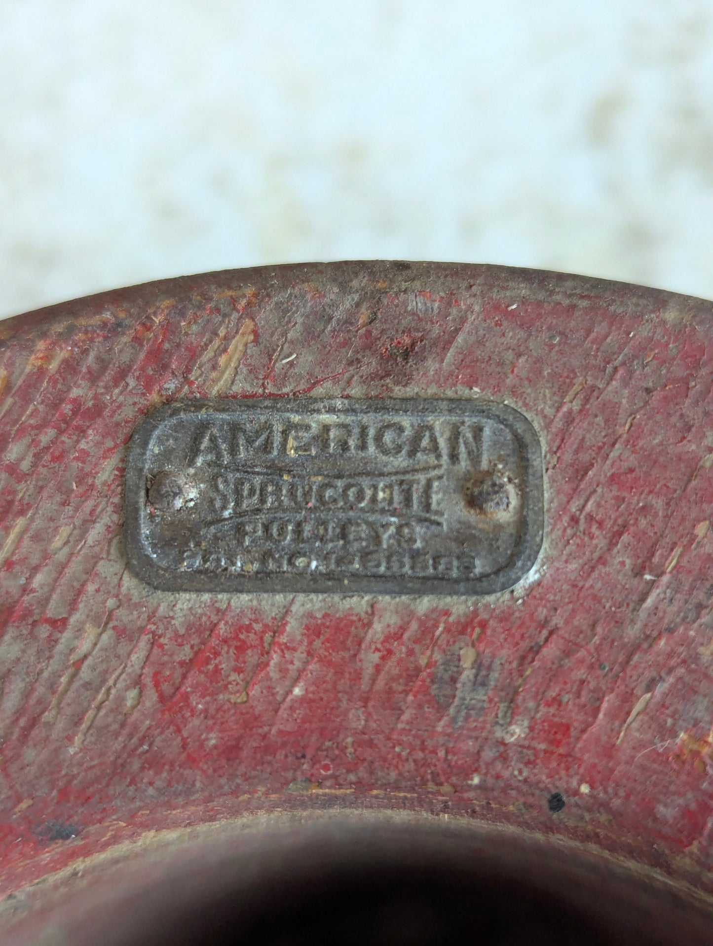 Vintage Wooden Belt Pulley Wheel
